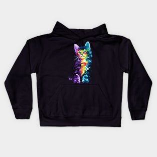 Cat lowpoly Kids Hoodie